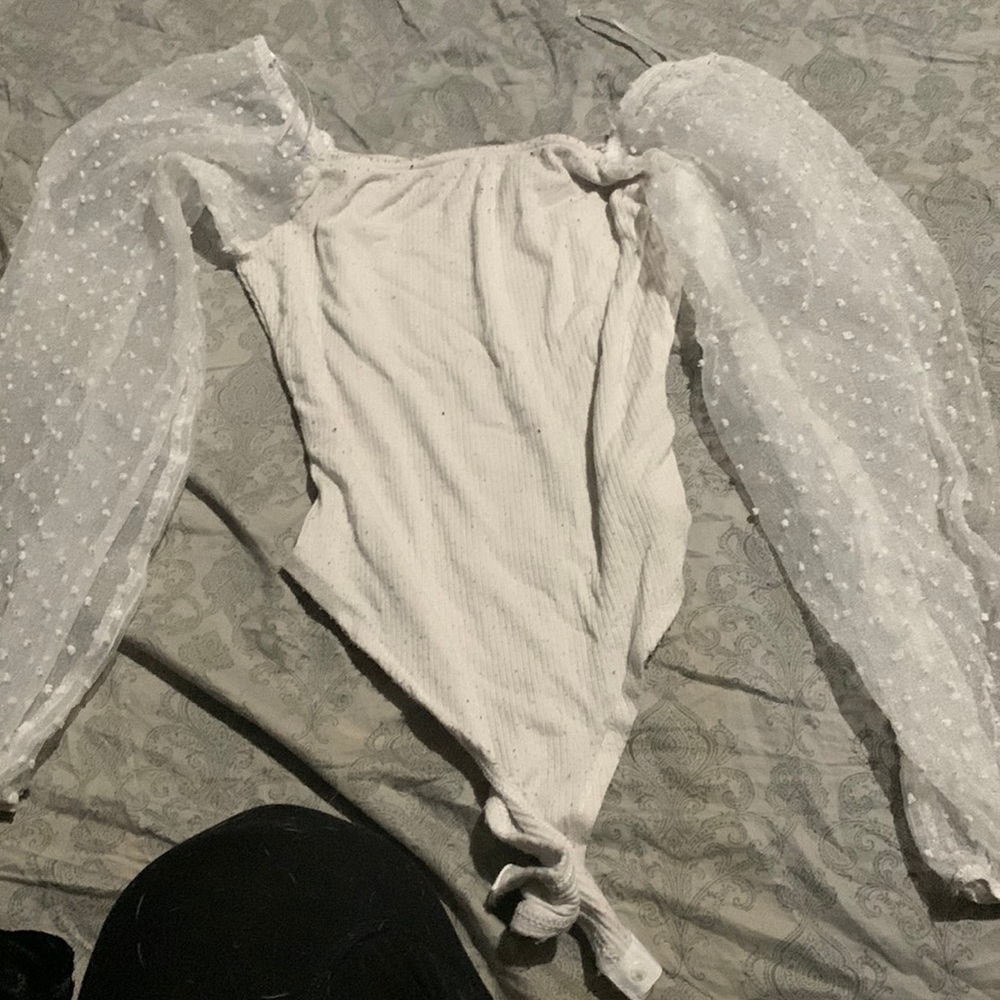 White dressy bodysuit